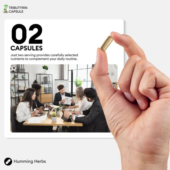 Picture of Humming Herbs Tributyrin Capsules 120 | 5-in-1 Formula