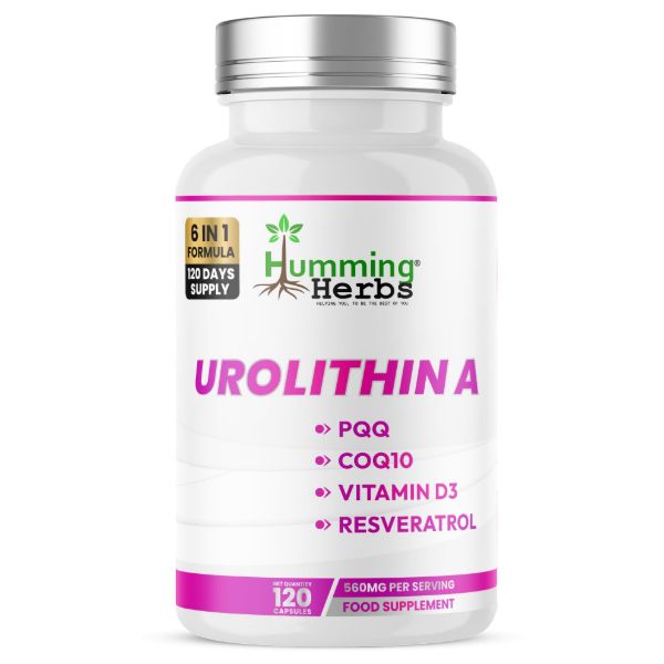 Humming Herbs Urolithin A Capsules – 6-in-1 Formula, 120 Capsules
