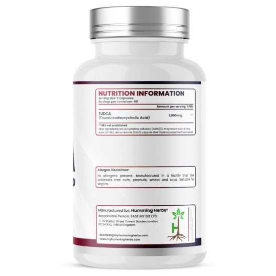 Picture of Humming Herbs TUDCA 1000mg Capsules – 180 Capsules