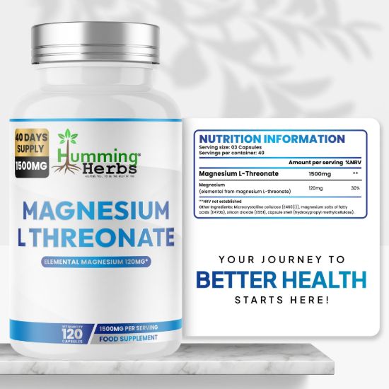 Picture of Humming Herbs Magnesium L-Threonate Capsules 1500mg
