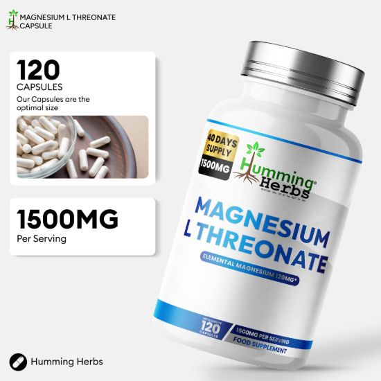 Picture of Humming Herbs Magnesium L-Threonate Capsules 1500mg