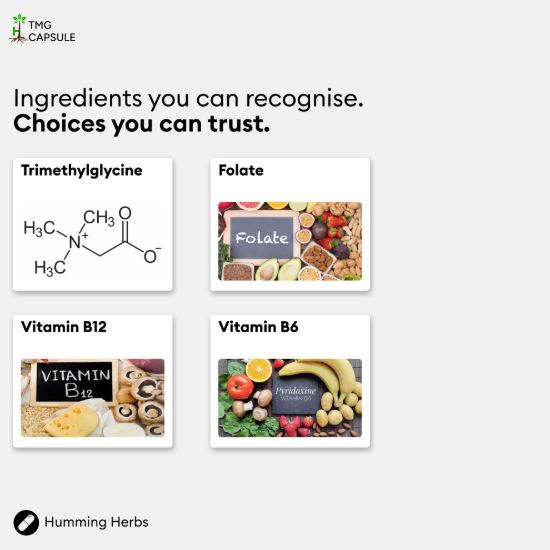 Picture of Humming Herbs TMG Trimethylglycine Capsules 1500mg 120s