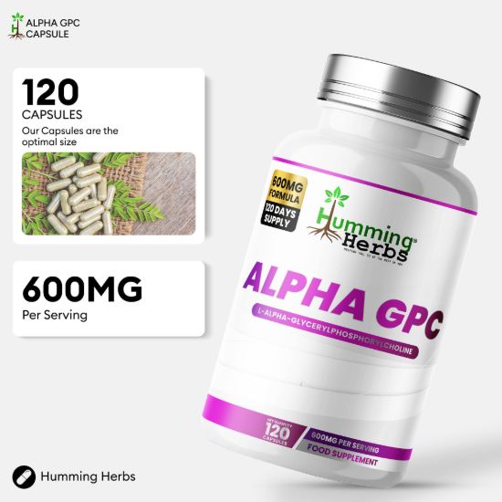 Picture of Humming Herbs Alpha GPC 600mg Capsules