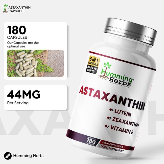 Picture of Humming Herbs Astaxanthin Capsules with Lutein & Vitamin E