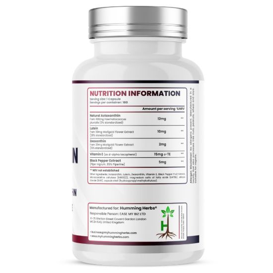 Picture of Humming Herbs Astaxanthin Capsules with Lutein & Vitamin E