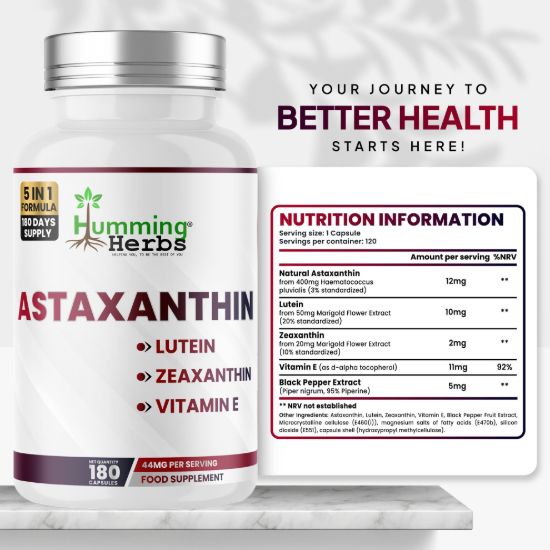 Picture of Humming Herbs Astaxanthin Capsules with Lutein & Vitamin E