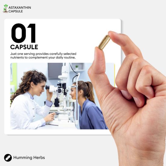 Picture of Humming Herbs Astaxanthin Capsules with Lutein & Vitamin E