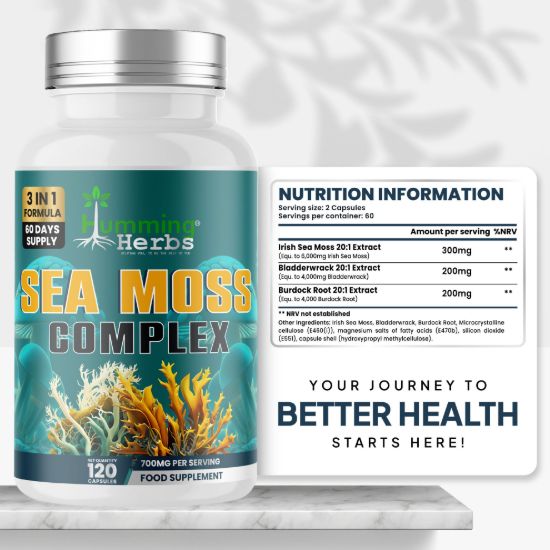 Picture of Humming Herbs Sea Moss Complex Capsules | 120 Capsules