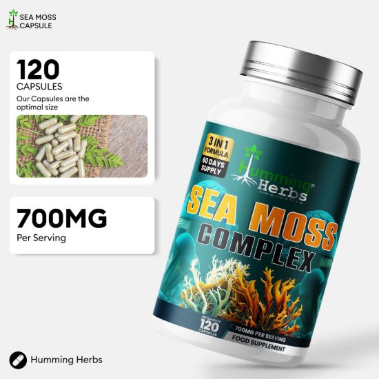 Picture of Humming Herbs Sea Moss Complex Capsules | 120 Capsules