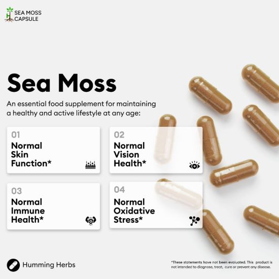 Picture of Humming Herbs Sea Moss Complex Capsules | 120 Capsules