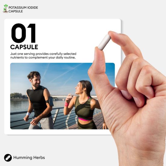 Picture of Humming Herbs Potassium Iodide Capsules – 5-in-1 Formula