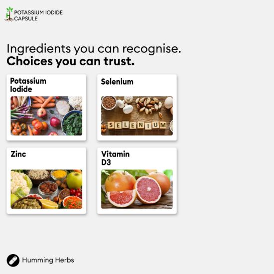 Picture of Humming Herbs Potassium Iodide Capsules – 5-in-1 Formula