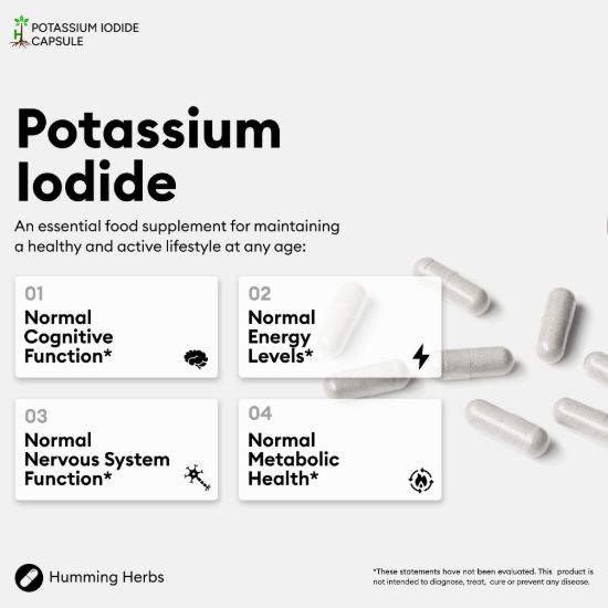 Picture of Humming Herbs Potassium Iodide Capsules – 5-in-1 Formula