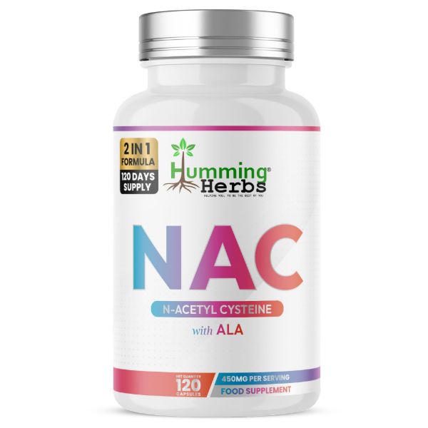 Humming Herbs NAC 400mg with ALA 50mg Capsules — 120 Count