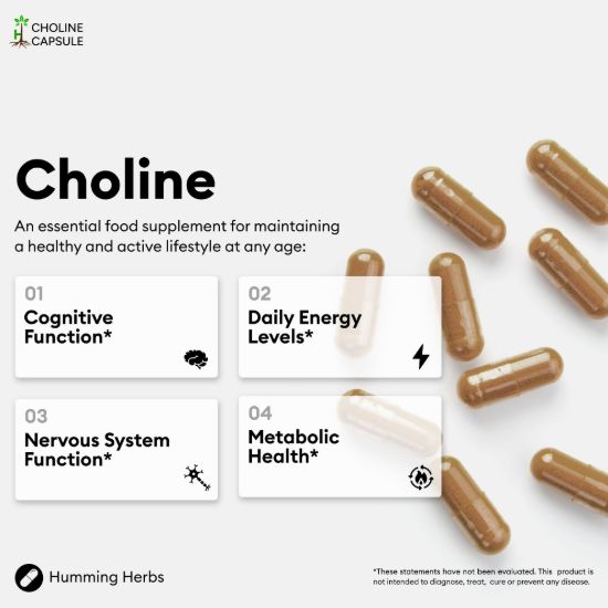 Picture of Humming Herbs Choline Capsules Alpha GPC & Citicoline