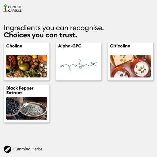 Picture of Humming Herbs Choline Capsules Alpha GPC & Citicoline