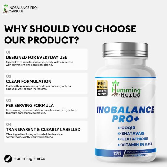 Picture of Humming Herbs Inobalance Pro+ Capsules | 9-in-1 Formula