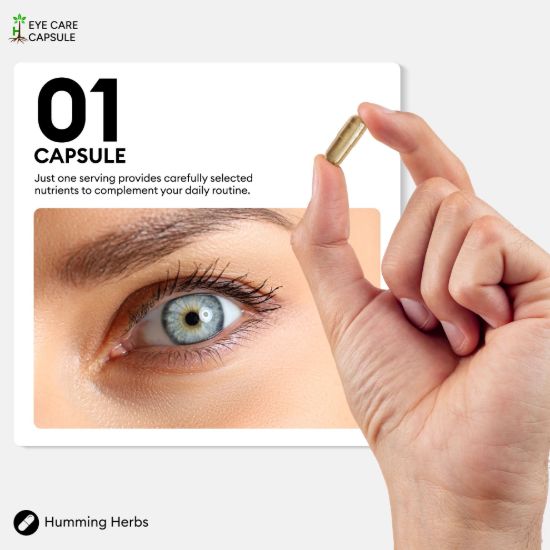 Picture of Humming Herbs Eye Care Capsules – 8-in-1 Formula | 120 Capsules