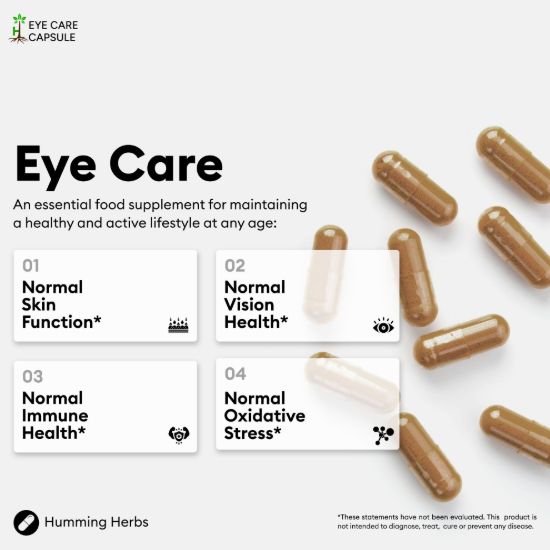 Picture of Humming Herbs Eye Care Capsules – 8-in-1 Formula | 120 Capsules