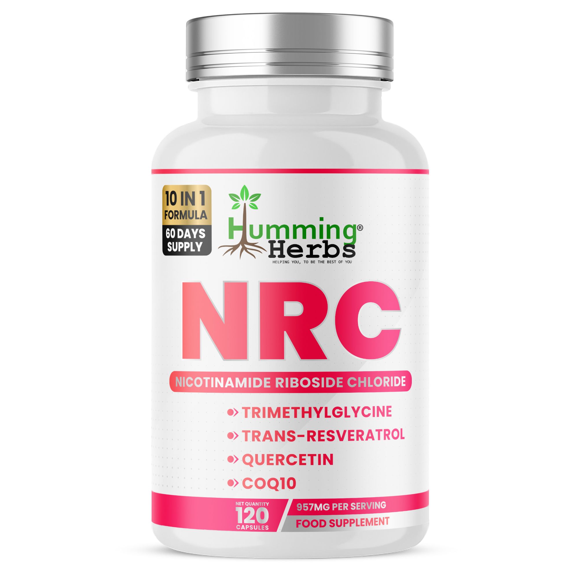 Picture of Humming Herbs NRC Nicotinamide Riboside Chloride Capsules 120