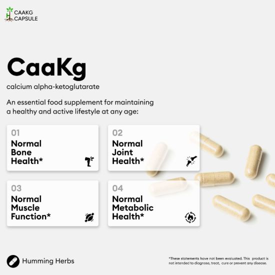 Picture of Humming Herbs CAAKG Calcium Alpha-Ketoglutarate Capsules