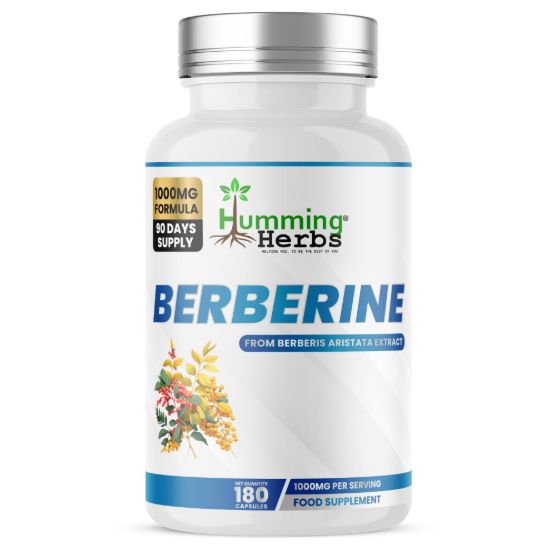 Picture of Humming Herbs Berberine 1000mg Capsules | 180 Capsules