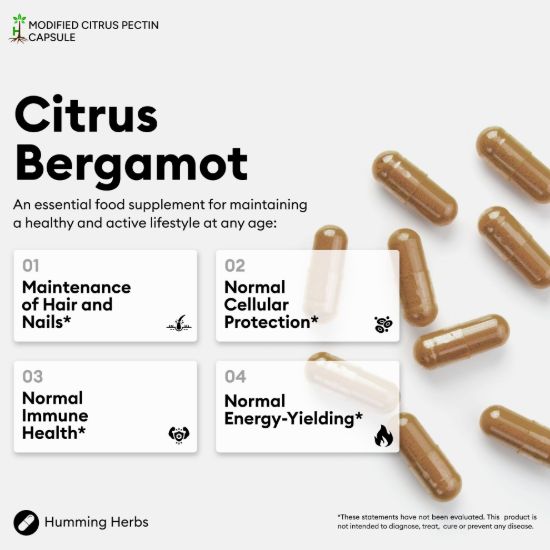 Picture of Modified Citrus Pectin Capsules | Humming Herbs | 120 Caps
