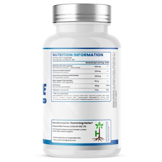 Picture of Humming Herbs Berberine 6-in-1 Formula – 180 Capsules