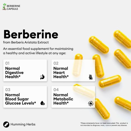 Picture of Humming Herbs Berberine 6-in-1 Formula – 180 Capsules