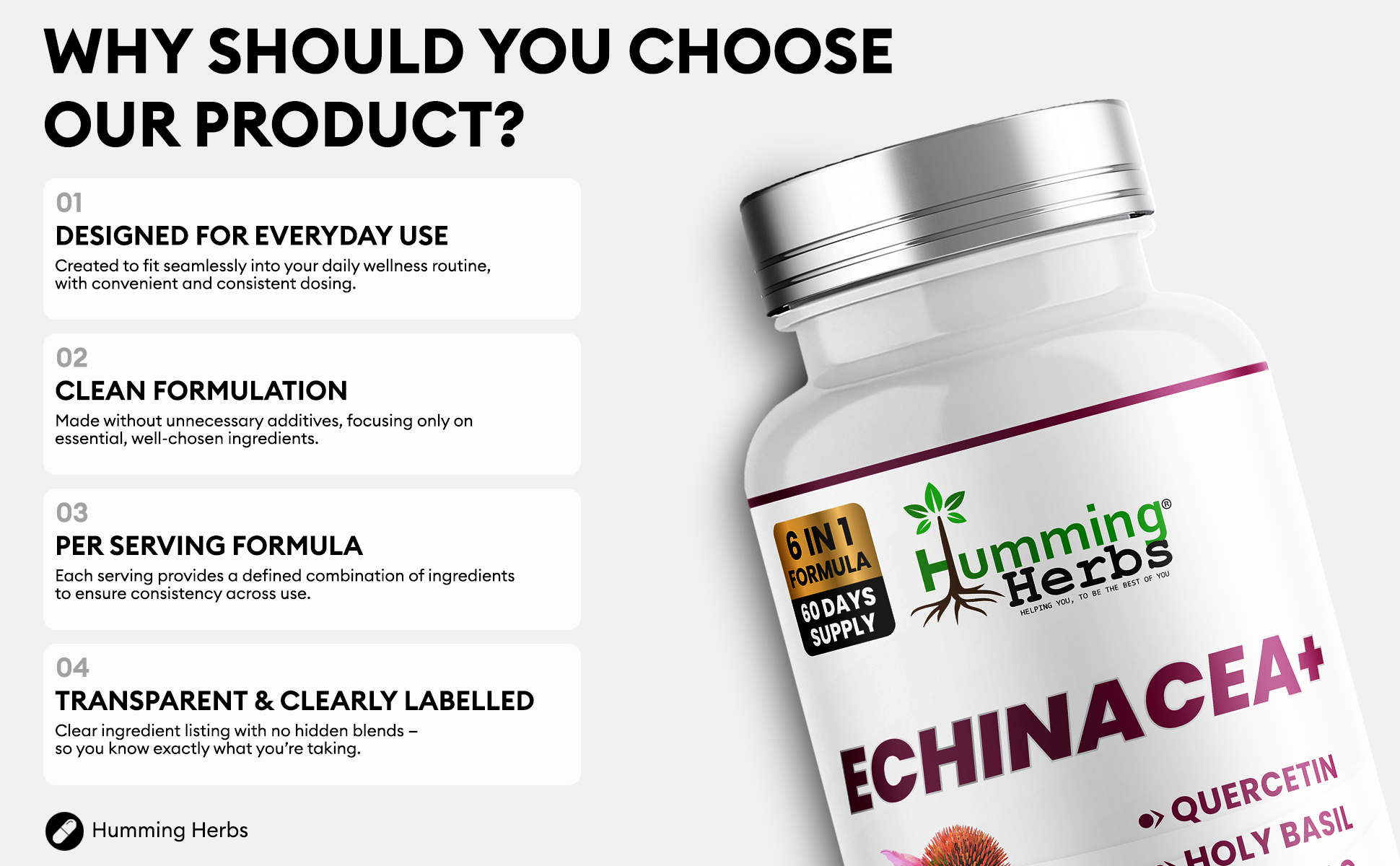Humming Herbs Echinacea 6-in-1 — ingredients you can recognise