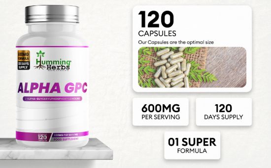Picture of Humming Herbs Alpha GPC 600mg Capsules
