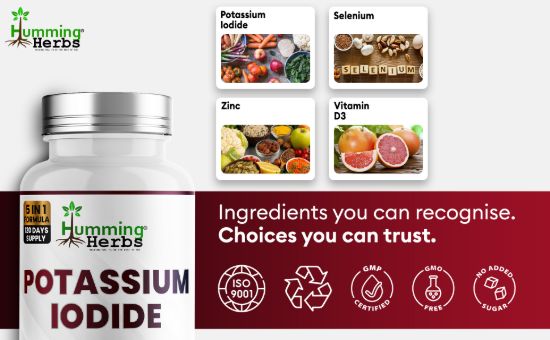 Picture of Humming Herbs Potassium Iodide Capsules – 5-in-1 Formula